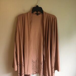 Chances R medium brown cardigan